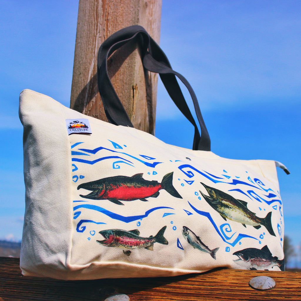 Salmon Run Tote Bag