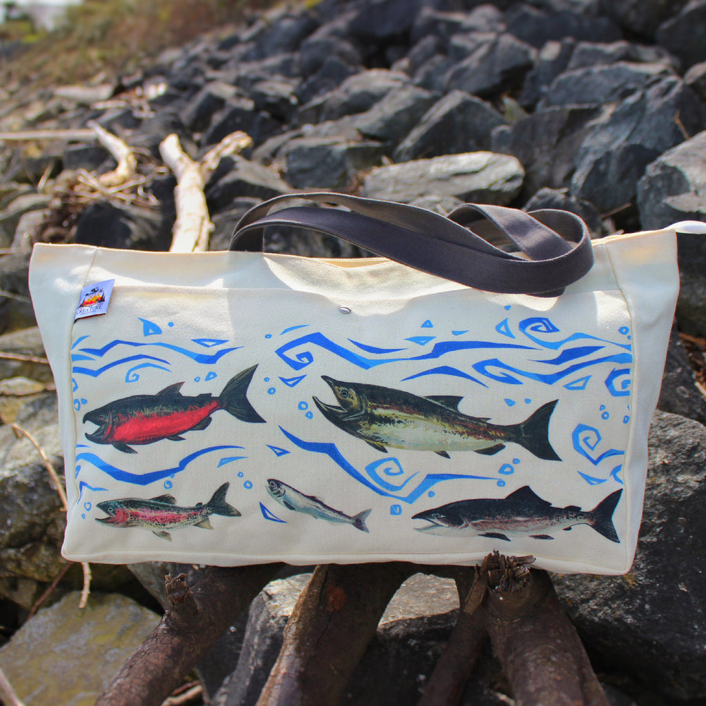 Salmon Run Tote Bag