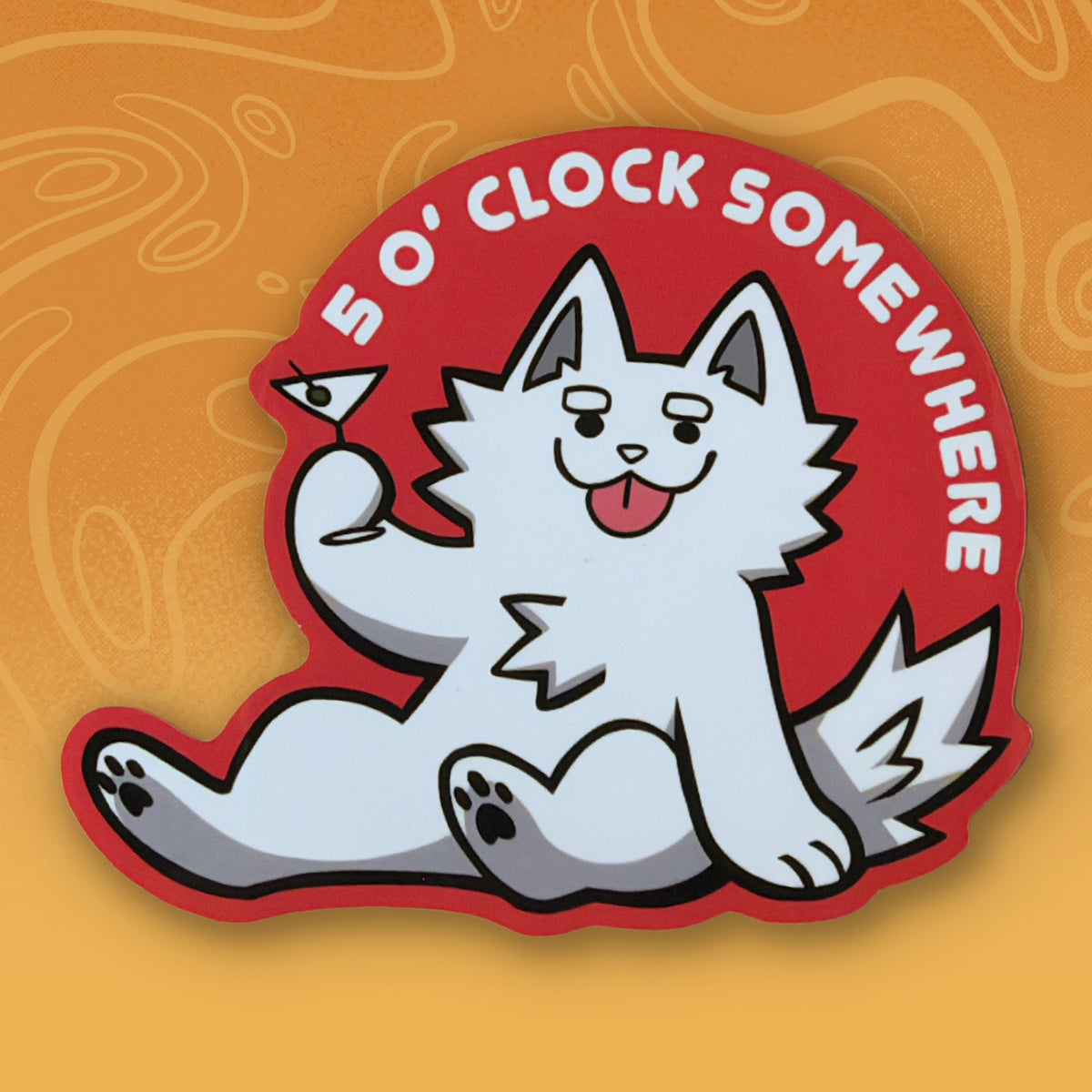 5 O'Clock Sticker