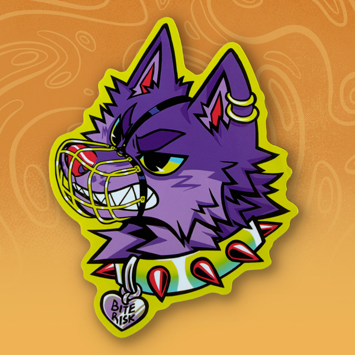 Bite Risk Puppy Sticker