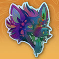 Hypno Hyena Holographic Sticker