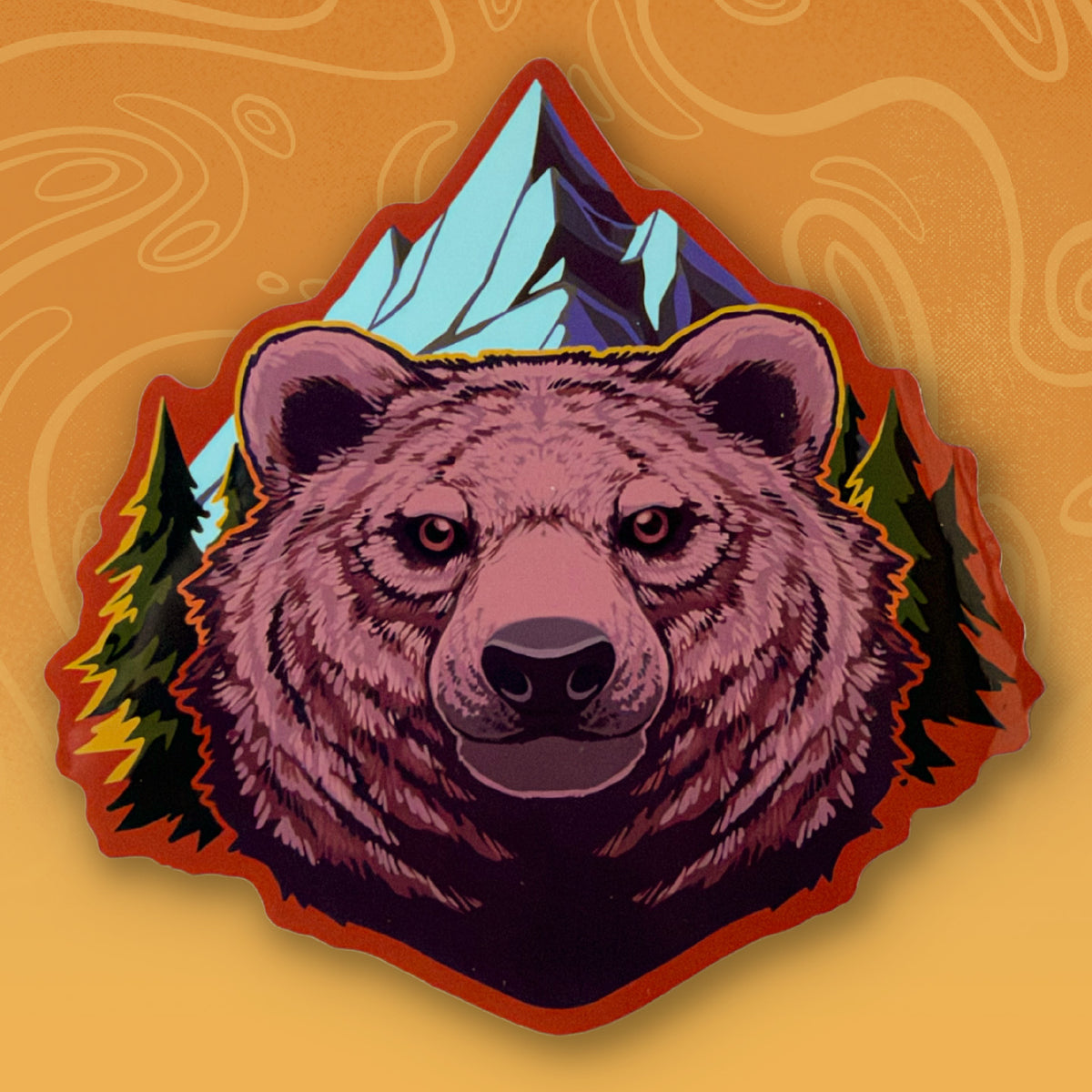 Bear Head Sticker