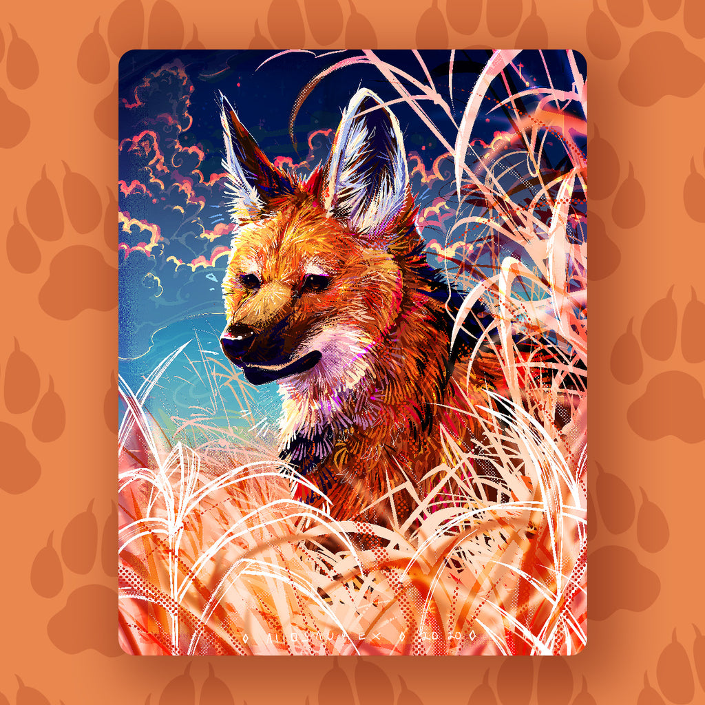 Maned Wolf Art Print