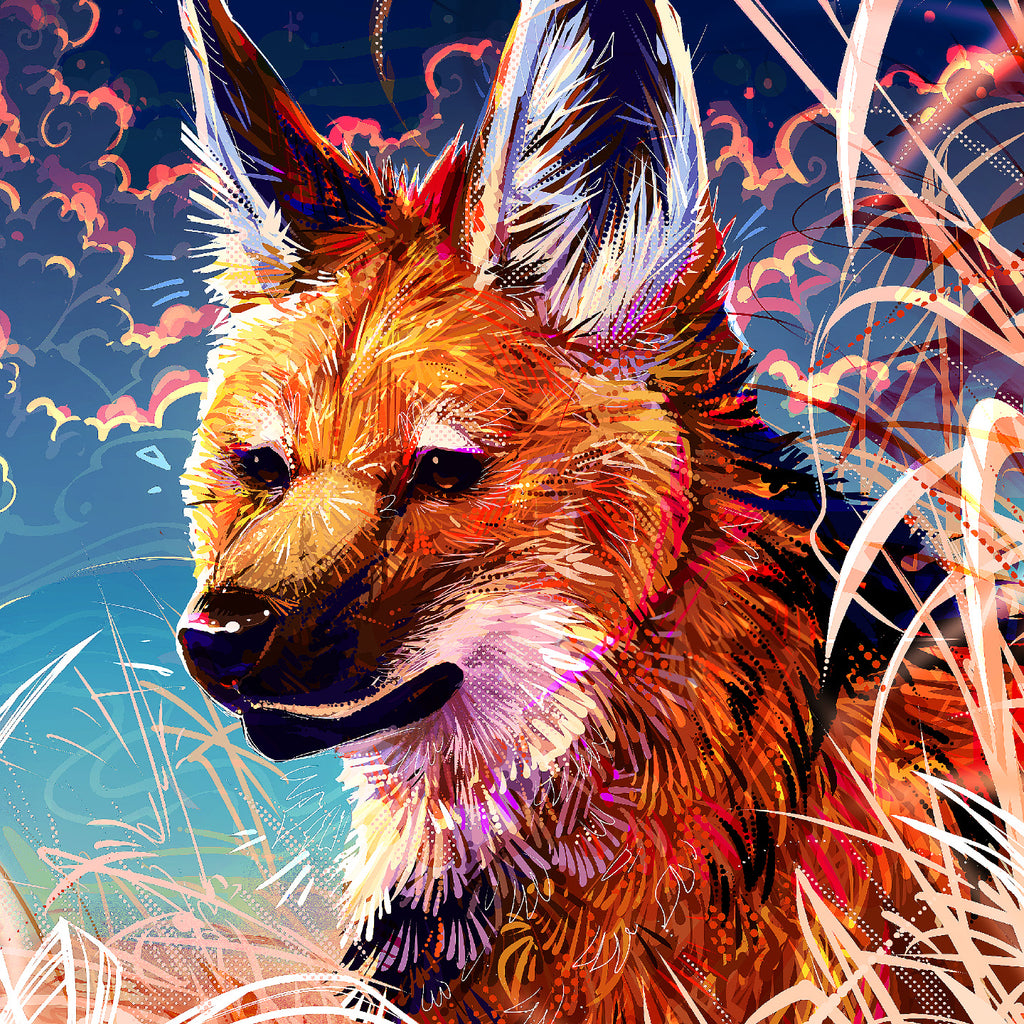 Maned Wolf Art Print