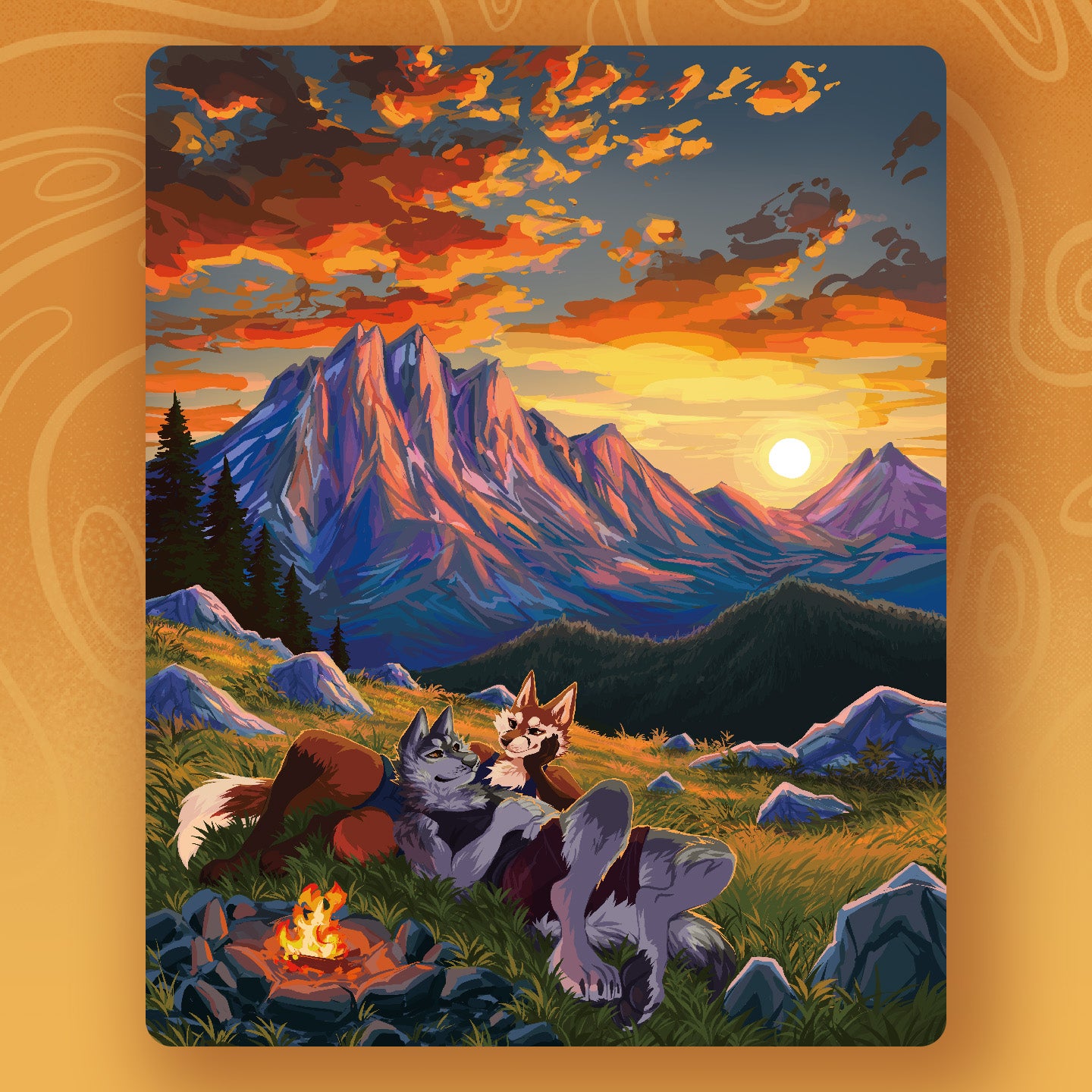 Mountain Cuddles Tapestry