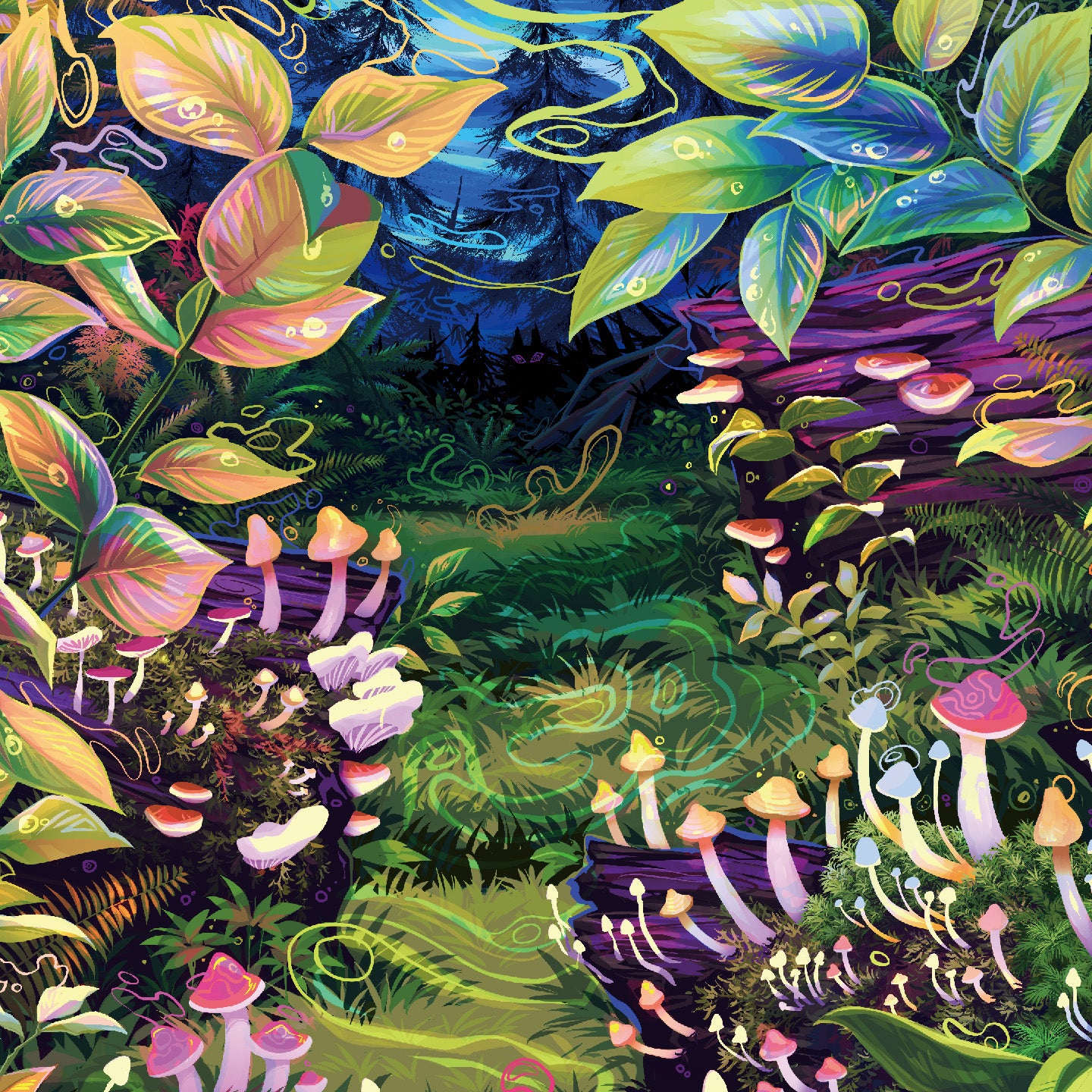 Mushroom Trip Tapestry