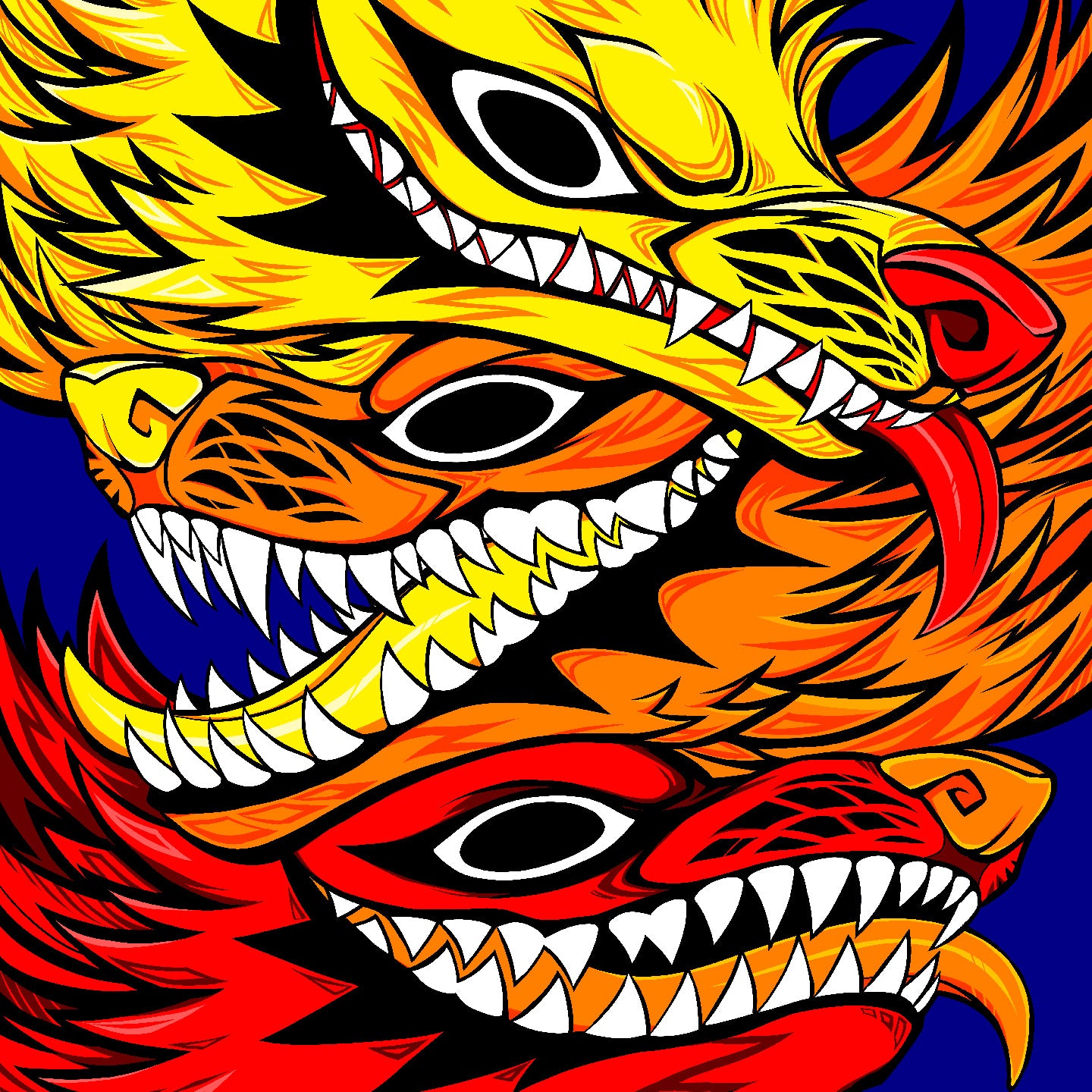 Wolf Spirits Art Print