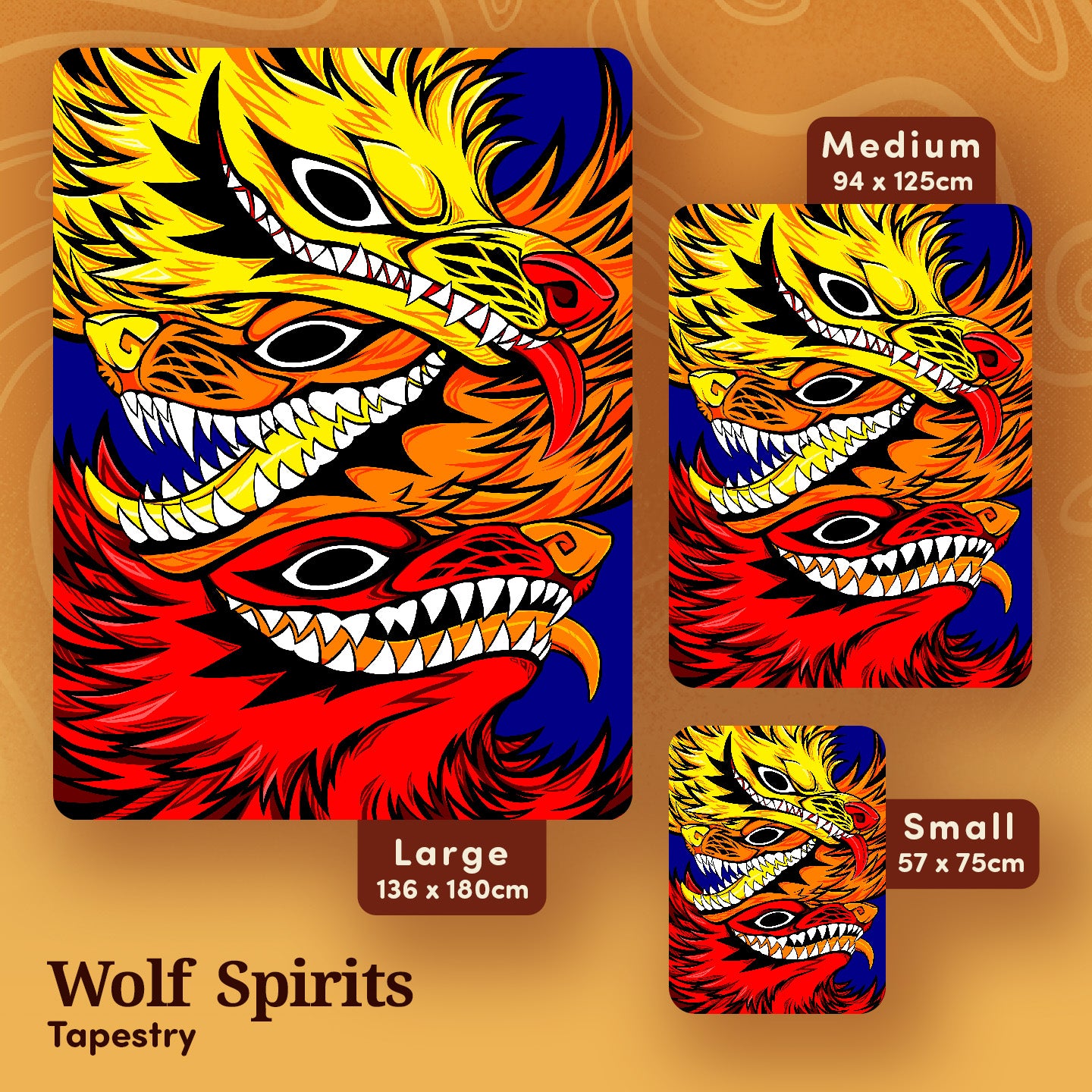 Wolf Spirits Tapestry